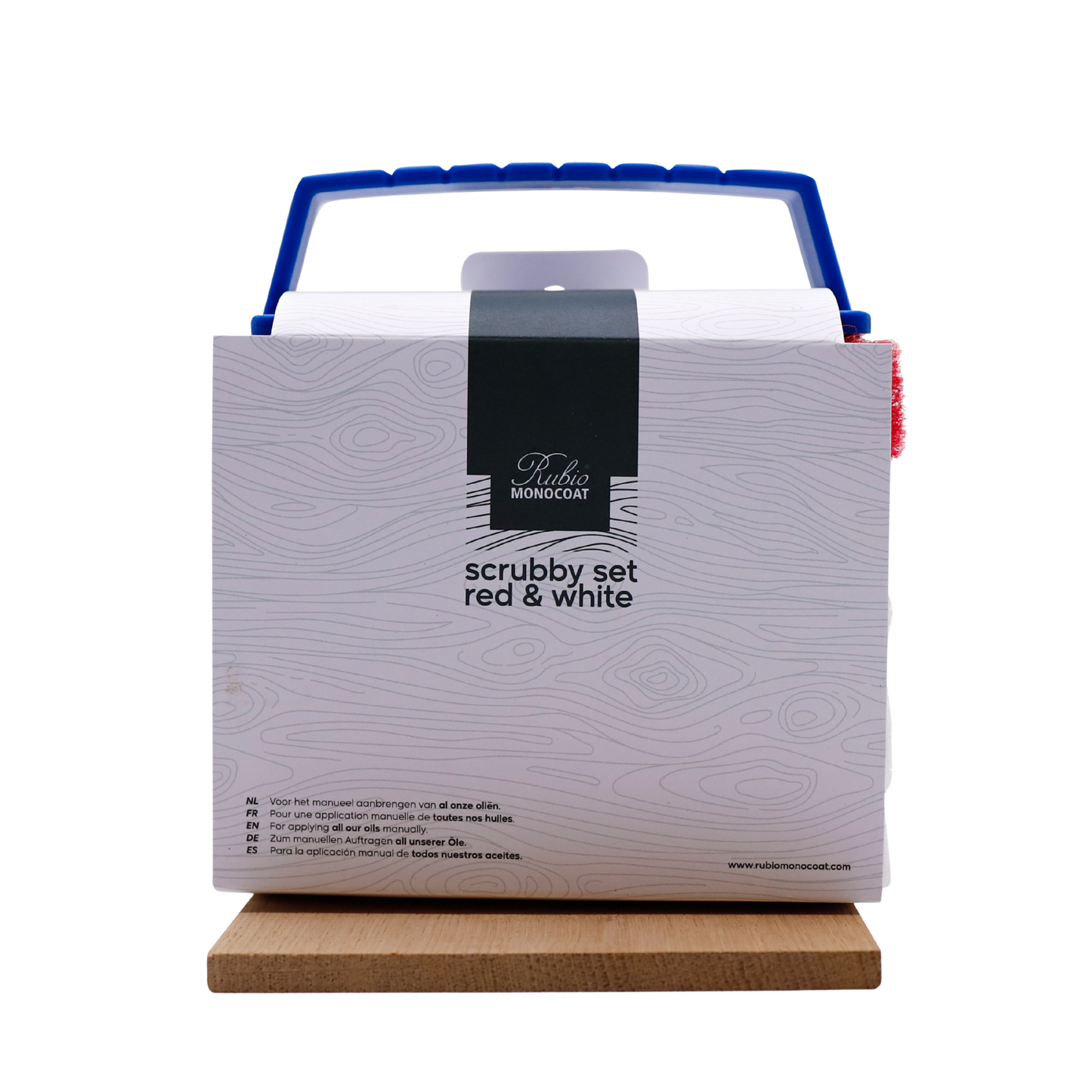 Set applicatore scrubby rosso/bianco